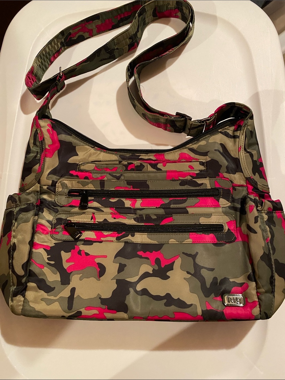 Lug Camper EUC “Camo Pink”